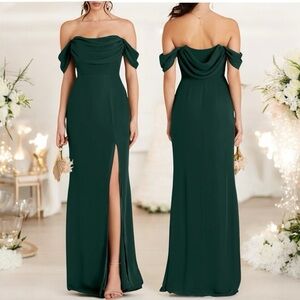 Birdy Grey Mira Convertible Chiffon Bridesmaid Formal Dress In Emerald Green SM